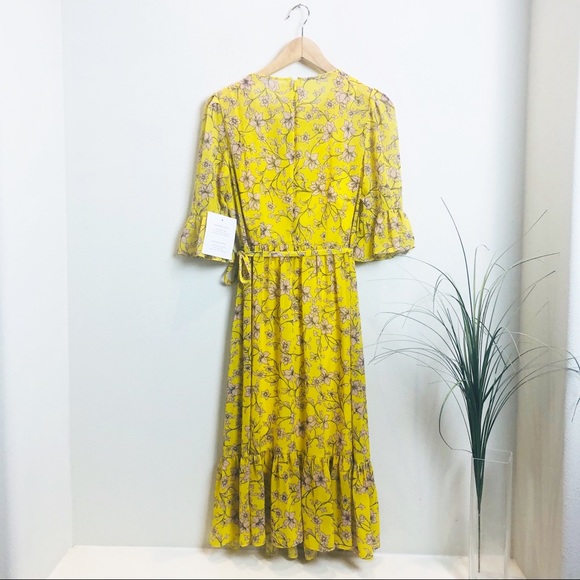 Avec Le Filles Yellow Floral Dress - Picture 7 of 11